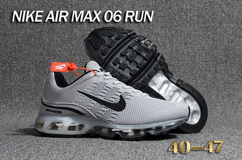 Nike Air Max 06 Run Grey Black Shoes - Click Image to Close